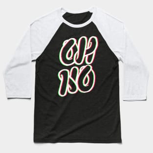 Oh No Typography Baseball T-Shirt